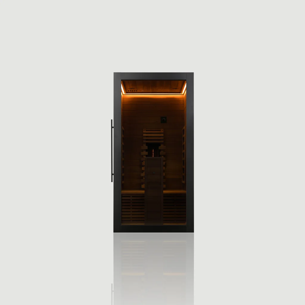 Sauna infrarouge 100 — Sauna infrarouge Hekla 100 avec éclairage ambré chaud